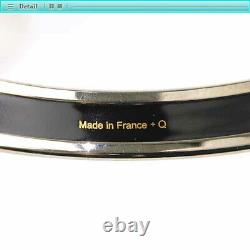 Hermes Enamel PM Bangle Multicolor Metal Bracelet Ladies Blue Green One Point