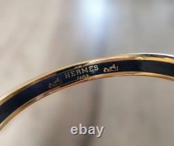Hermes Enamel PM Bracelet Red Blue Enamel Jewelry Authentic Genuine Vintage
