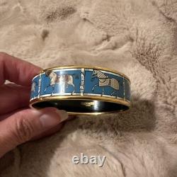 Hermès Enamel Tenues Et Couvertures Bracelet Paddock Horses Est. Retail $660