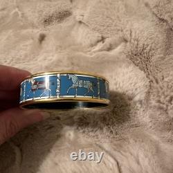 Hermès Enamel Tenues Et Couvertures Bracelet Paddock Horses Est. Retail $660