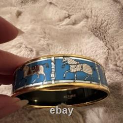 Hermès Enamel Tenues Et Couvertures Bracelet Paddock Horses Est. Retail $660