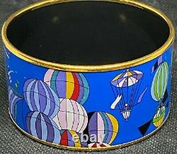 Hermes Extra Wide Enamel Bangle Les Folies Du Ciel 65mm Loic Dubigeon