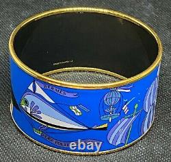 Hermes Extra Wide Enamel Bangle Les Folies Du Ciel 65mm Loic Dubigeon