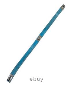 Hermes Kelly Bracelet Blue Enamel Metal Jewelry Wrap Cuff Japan