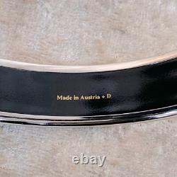 Hermes Paris Enamel Bangle Bracelet Blue Enamel Snowflakes Silver Rim 65 withCase