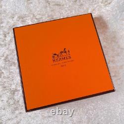 Hermes Paris Enamel Bangle Bracelet Blue Enamel Snowflakes Silver Rim 65 withCase