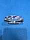 Hermes Paris Enamel Royal Blue Bangle Bracelet With Horse Running On Clouds