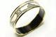 Hermes Paris Gold Plated White Blue Enamel Chain Bangle Bracelet