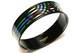 Hermes Paris Wide Black Blue Green Enamel Equestrian Bangle Bracelet