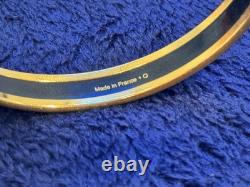 Hermès Turquoise Blue-Green Enamel Bracelet Rope Medallion PM Authentic