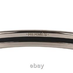 Hermes Uni Enamel Bangle Bracelet Blue Silver 8.1in Pre-owned