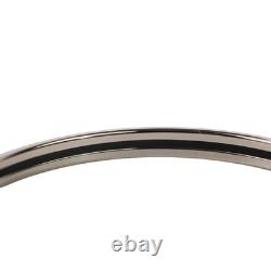 Hermes Uni Enamel Bangle Bracelet Blue Silver 8.1in Pre-owned