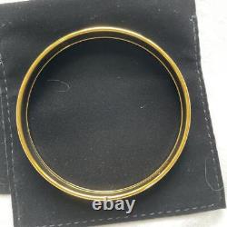 Hermes bangle enamel PM cloisonné gold blue bracelet WithBox