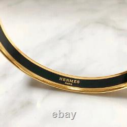 Hermes bangle enamel cloisonne blue ribbon gold GP bracelet 0.9×19cm Accessorie