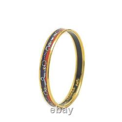 Hermes enamel PM cloisonne bangle bracelet blue red GZl158bp