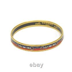 Hermes enamel PM cloisonne bangle bracelet blue red GZl158bp