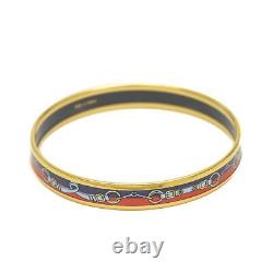 Hermes enamel PM cloisonne bangle bracelet blue red GZl158bp