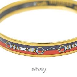 Hermes enamel PM cloisonne bangle bracelet blue red GZl158bp