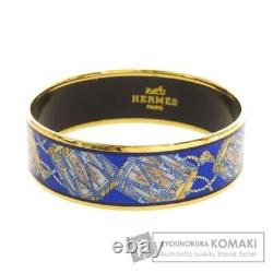Hermes enamel bracelet metal blue size 19.4mm x 19cm women's second-hand goods
