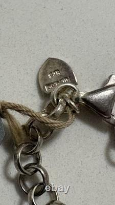 Hidalgo Blue Bootie Bracelet Sterling Silver 925 Link Chain