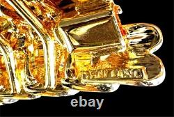 Incredible Kenneth Lane'wild Peacock' Green Blue Enamel Rhinestone Bracelet