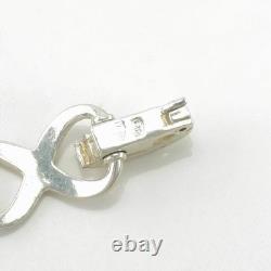 Italy Blue Enamel Figure 8 Link Sterling Silver Bracelet