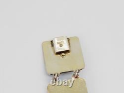 Ivar T Holth Panel Bracelet Blue Enamel Sterling Silver Filigree Norway