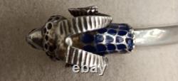 JEWELRY LALAoUNIS Hellenistic Ram bracelet Sterling Silver 925 BLUE ENAMEL