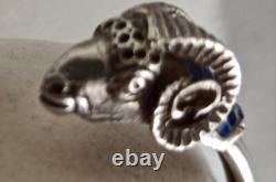 JEWELRY LALAoUNIS Hellenistic Ram bracelet Sterling Silver 925 BLUE ENAMEL