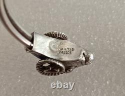 JEWELRY LALAoUNIS Hellenistic Ram bracelet Sterling Silver 925 BLUE ENAMEL