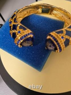 Joan Rivers Dazzling Blue Trilli0n C Z Cuff Bracelet