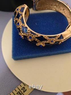 Joan Rivers Dazzling Blue Trilli0n C Z Cuff Bracelet