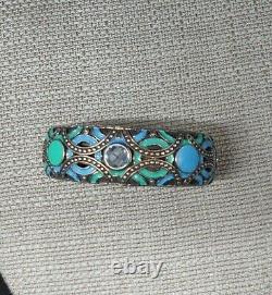 John Hardy Sterling (925) enamel kick cuff bracelet with blue topaz Palu Bulan