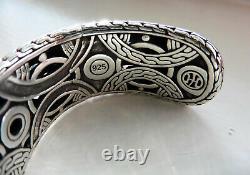 John Hardy Turq/Blue Enamel Cuff Bracelet Sterling 925