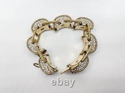 Jomaz Empress Blue Enamel Rhinestone Drum Link Bracelet