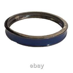 Karl Lagerfeld Vintage bracelet blue enamel gunmetal plating never worn signed