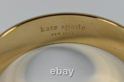 Kate Spade Have Courage Bangle Bracelet Gold Tone Green Blue White Enamel 7 1/2