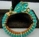 Kenneth J Lane Kjl Blue Enamel Rhinestone Elephant Head Cuff Bracelet Book Nib