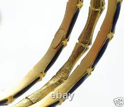 Kenneth J Lane Set of 3 Bamboo Bangle Bracelet