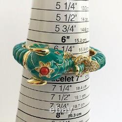 Kenneth Jay Lane's KJL Teal Raj Elephant Limited Edition Bangle Bracelet