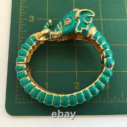 Kenneth Jay Lane's KJL Teal Raj Elephant Limited Edition Bangle Bracelet