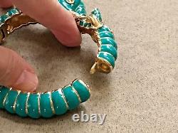 Kenneth Jay Lane's Teal Raj Elephant Limited Edition Bangle Bracelet