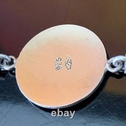 Kristian Hestenes Norway Guilloche Enamel Sterling Silver Scene Bracelet Vintage