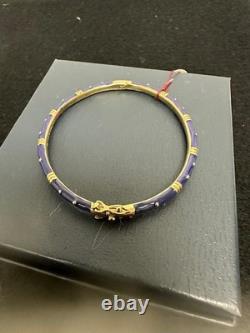 Lauren G Adams Blue Enamel Bangle Bracelet