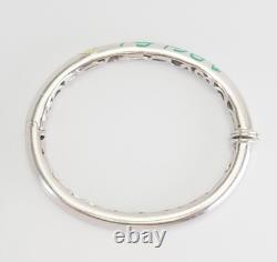 Leopoldo Poli designer sterling silver 18k gold blue enamel vintage bracelet