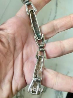 Lovely vintage'70s Italian sterling silver marked floral enamel bracelet