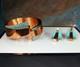 Matisse Scultura Blue Enamel Signed Set 1950s Wearable Art Abstract Modern 96.6g