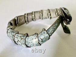 Margo De Taxco Design Sterling Silver Enamel Snake Bracelet by ALBA, J. Quiroz