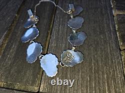 Margot De Taxco Bracelet Blue and White Enamel Daisys/flowers