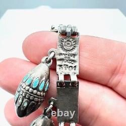 Margot De Taxco Mexico Bracelet Sterling Silver Blue Enamel Hallmarked Numbered